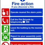 FIRE ACTION SIGN
